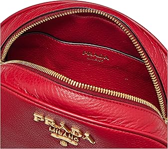 PRADA 赤ショルダーバッグ プラダ サフィアーノ ミニショルダー 赤